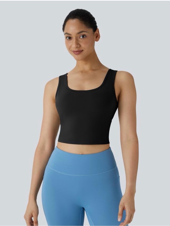 HALARA Other - HALARA Black Scoop Sports Crop - Supportive Active Bra